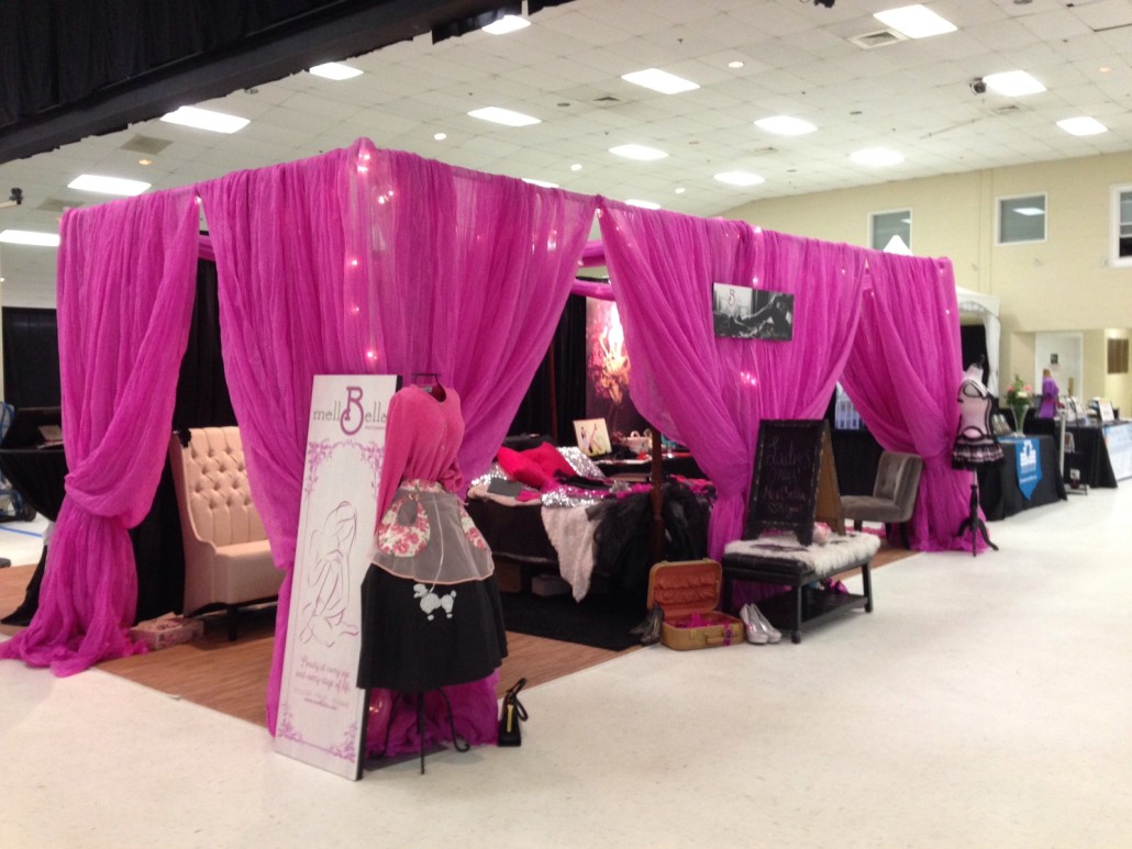 mellBella bridal show pink booth