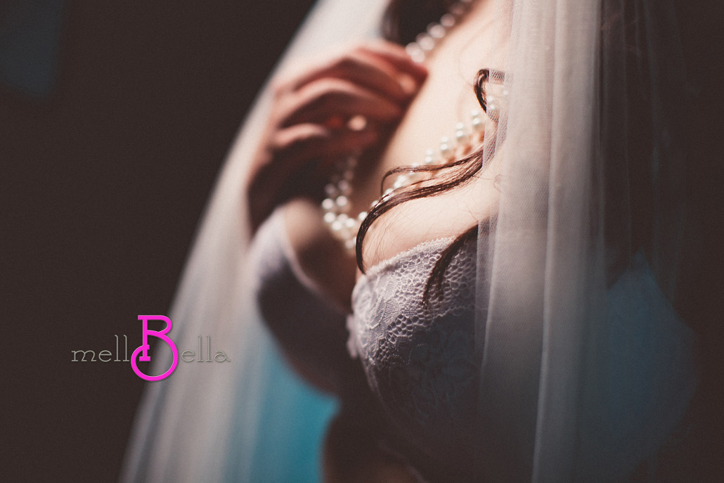 bridal boudoir with veil