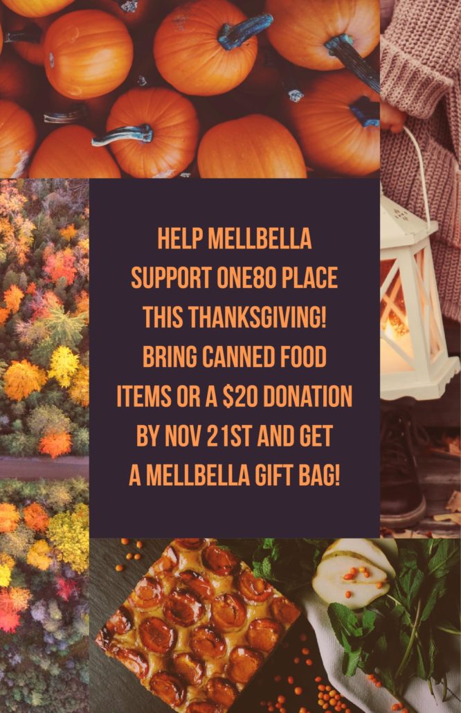 mellbella gives back one80 place