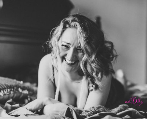 mellbella boudoir sexy black and white laughter