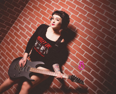 guitar boudoir photography