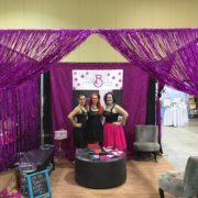 wedding show booth with Cecilee, Wanda, and Mell Bell