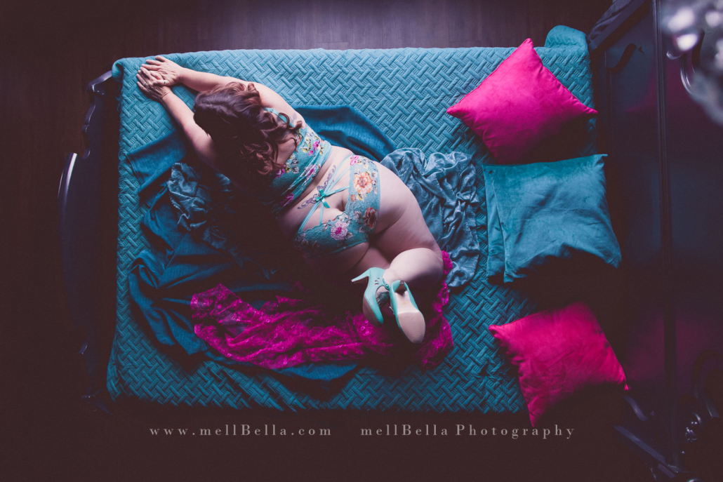 booty shot over the bed at mellBella Photography